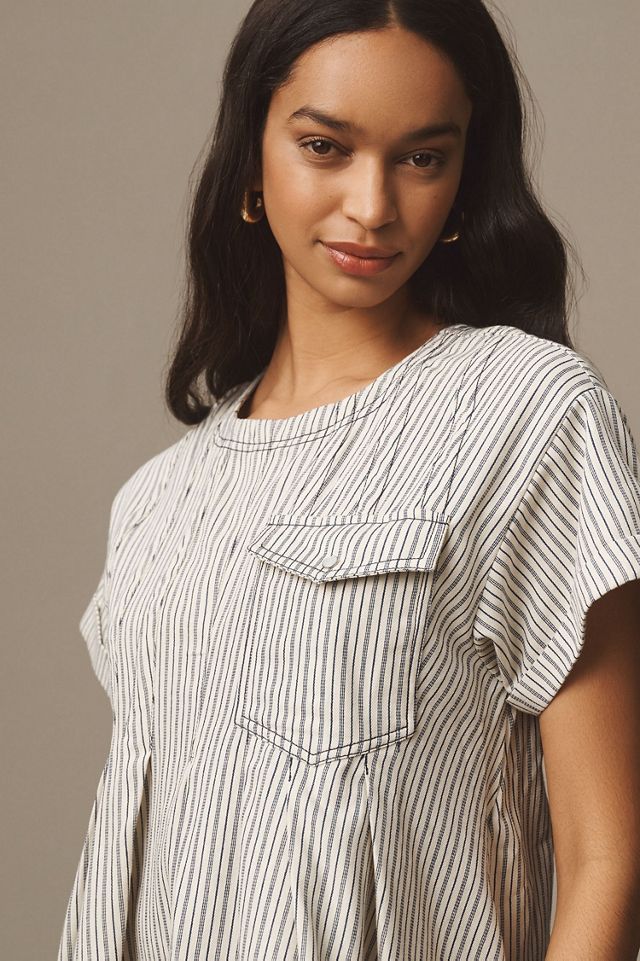 Pilcro Short-Sleeve Denim Mini Swing Dress #2