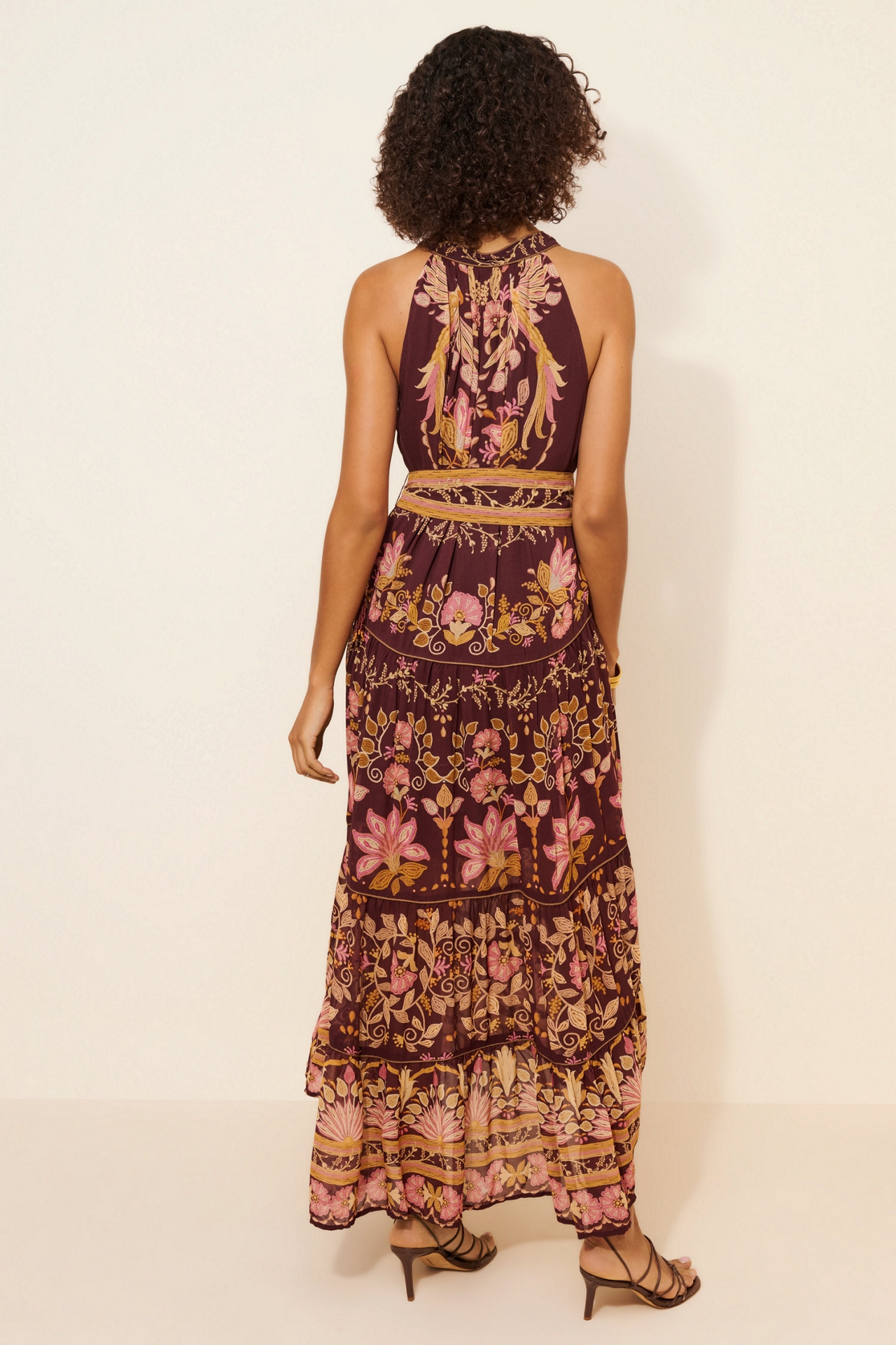 FARM Rio Bella Waist Tie Maxi Dress