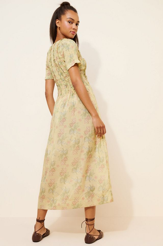 Damson Madder Raphaela Ruffle Midi Dress | Anthropologie