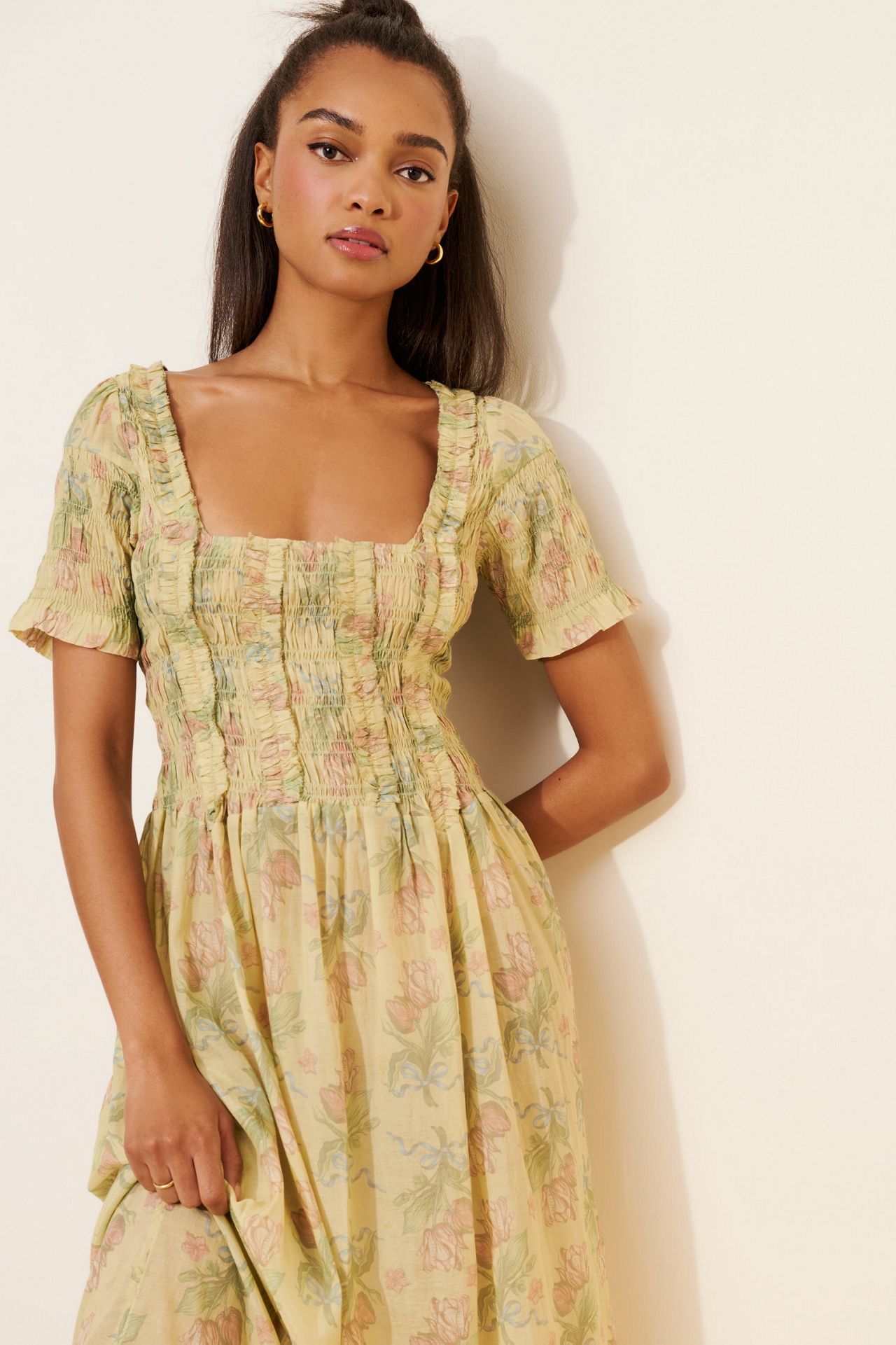 Damson Madder Raphaela Ruffle Midi Dress