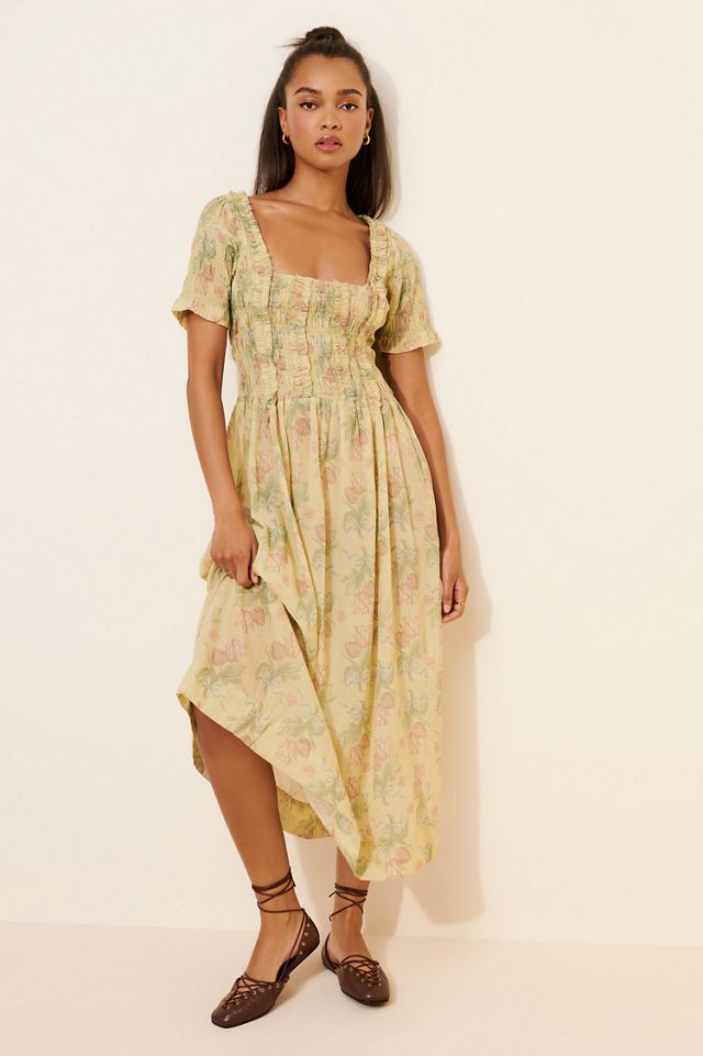 Damson Madder Raphaela Ruffle Midi Dress | Anthropologie