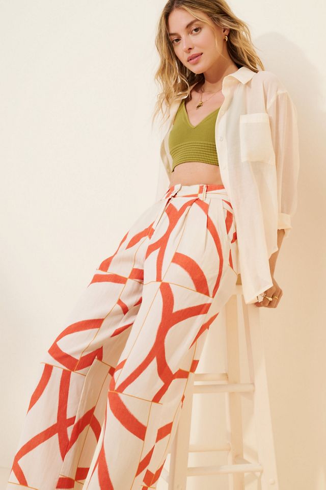 Little Lies Yasmin Linen Blend Wide Leg Pants #4