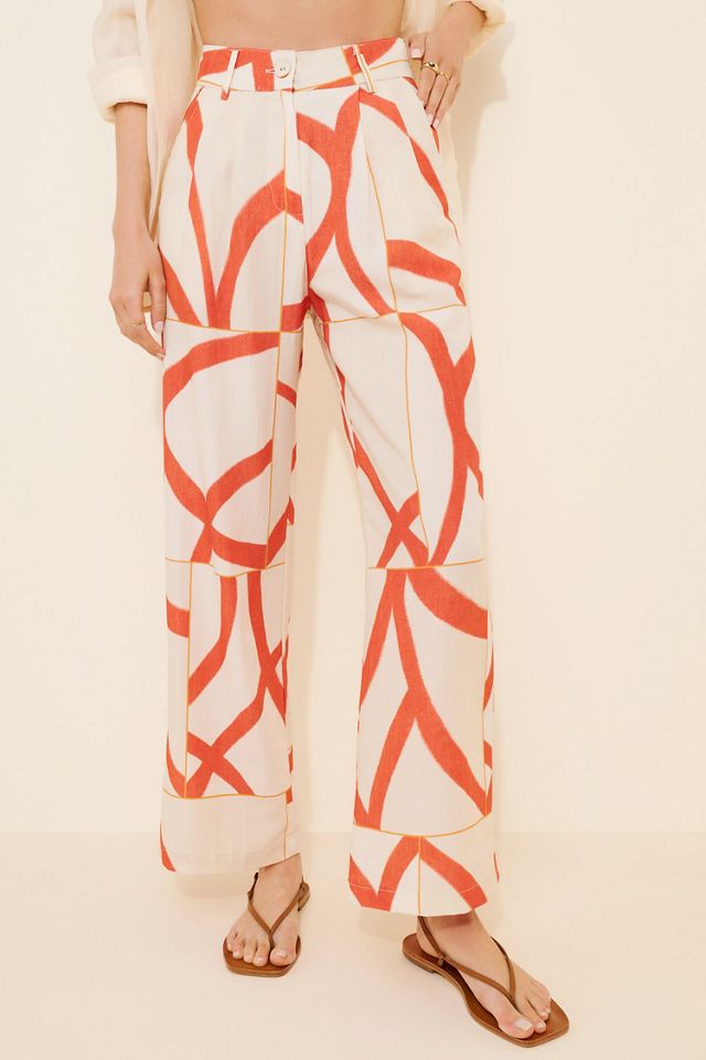 Little Lies Yasmin Linen Blend Wide Leg Pants #1