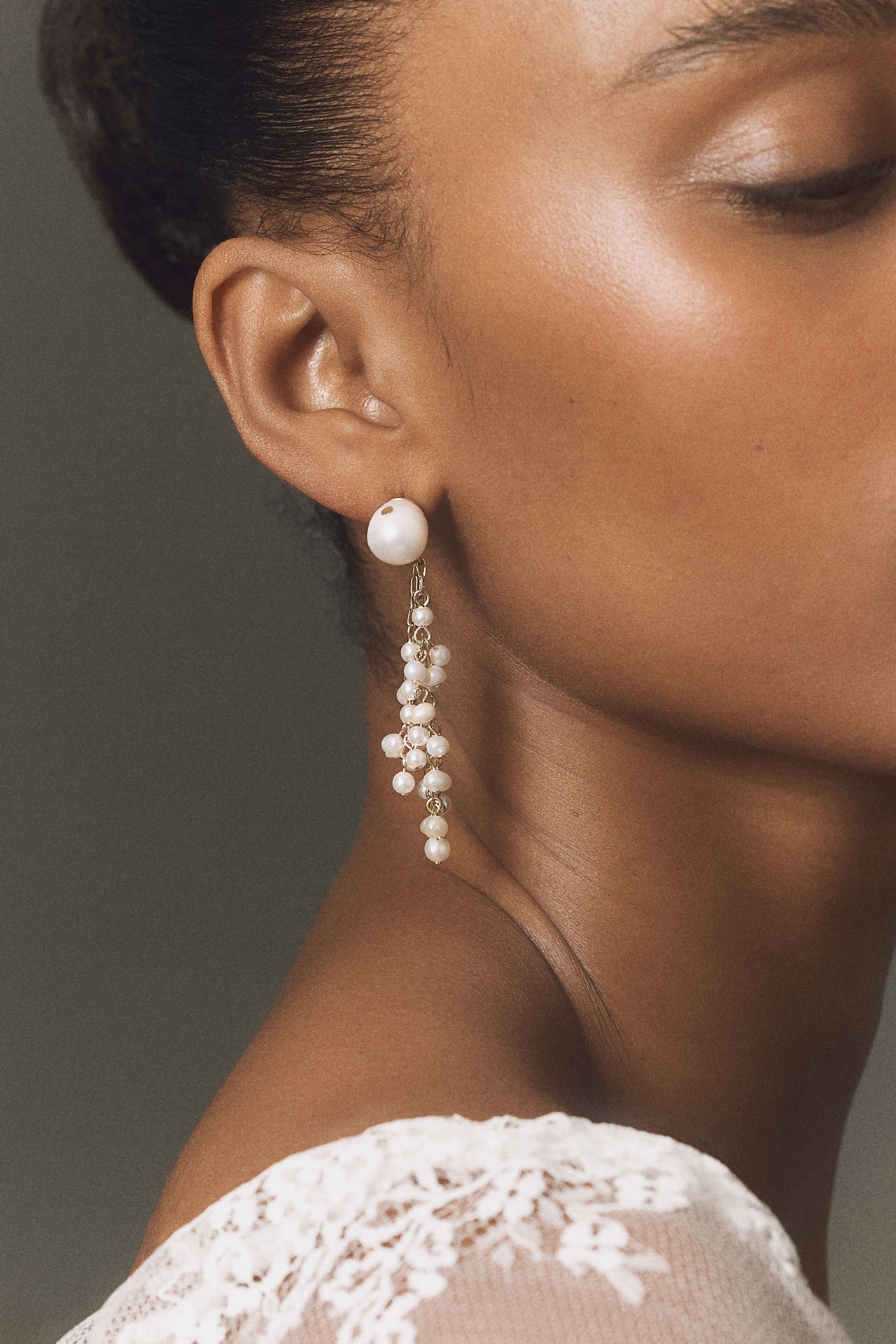 Draping Pearl Drop Earrings