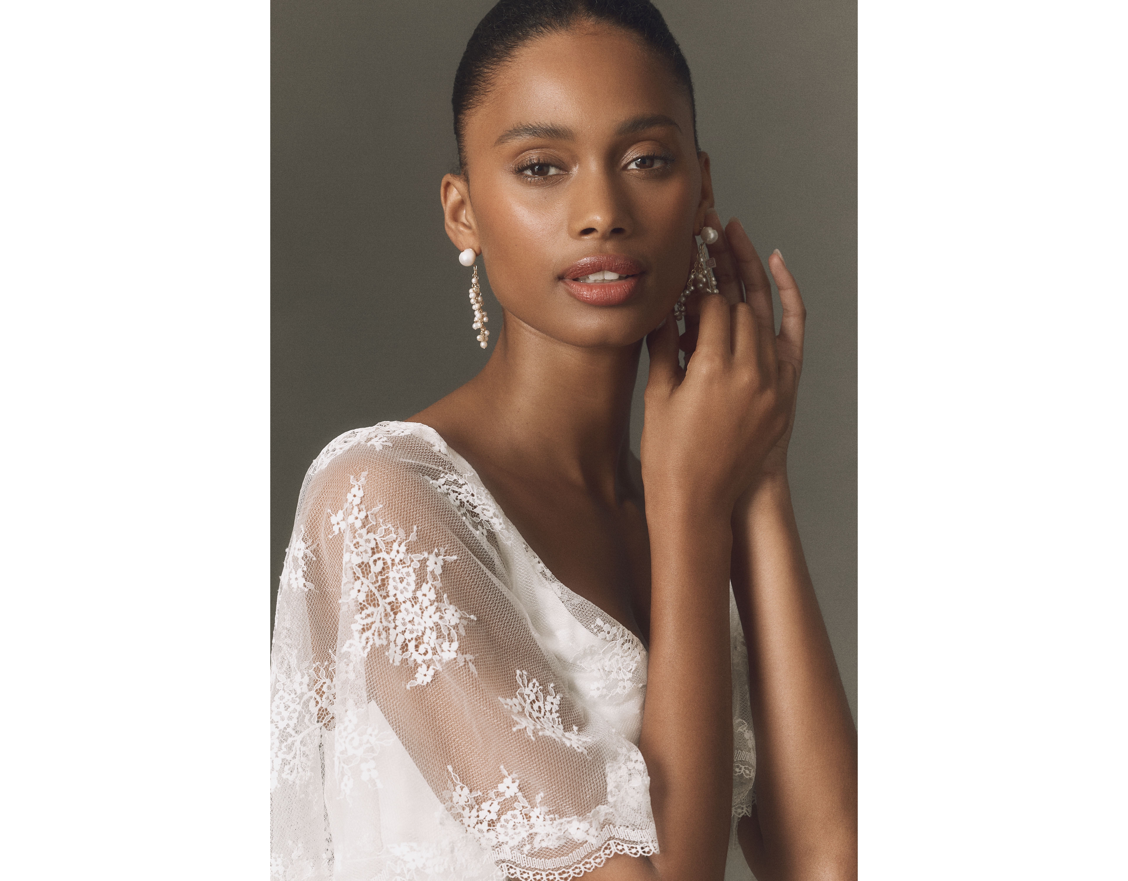 Draping Pearl Drop Earrings