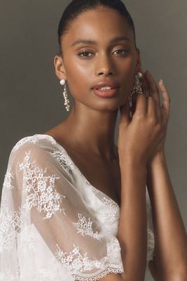 Draping Pearl Drop Earrings