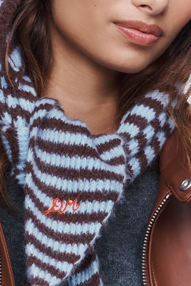 Damson Madder Tie Front Hooded Scarf #1