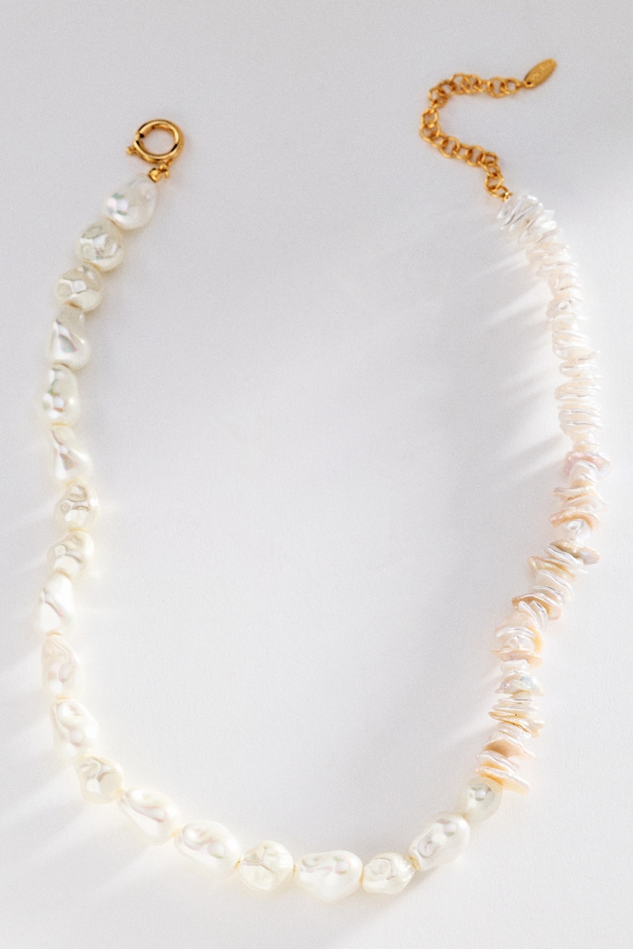 Beachy Beaded Pearl Necklace
