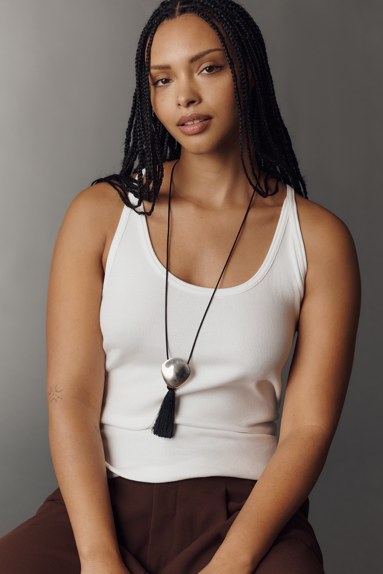 Metal Tassel Pendant Necklace