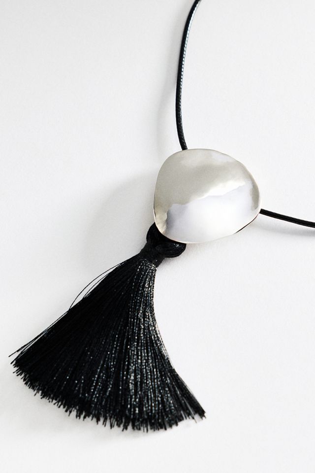 Metal Tassel Pendant Necklace #3