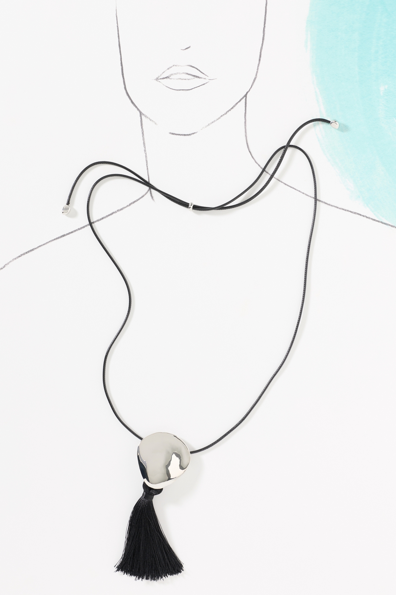 Metal Tassel Pendant Necklace