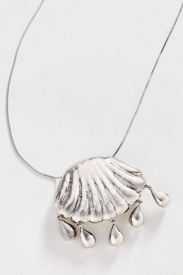 Metal Shell Pendant Necklace #1