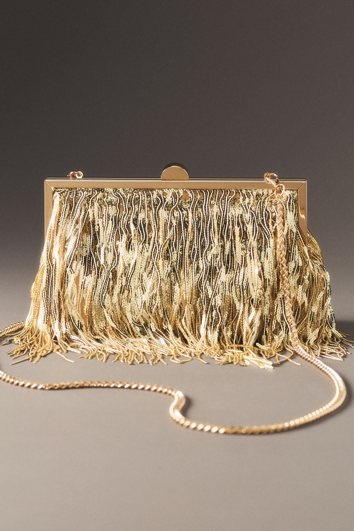 Urban Expressions Celesta gold sequin evening bag