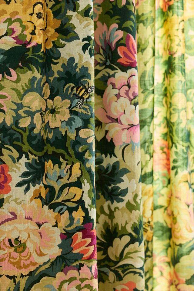 Cortina de Algodón Gwendolyn con Estampado Floral #1