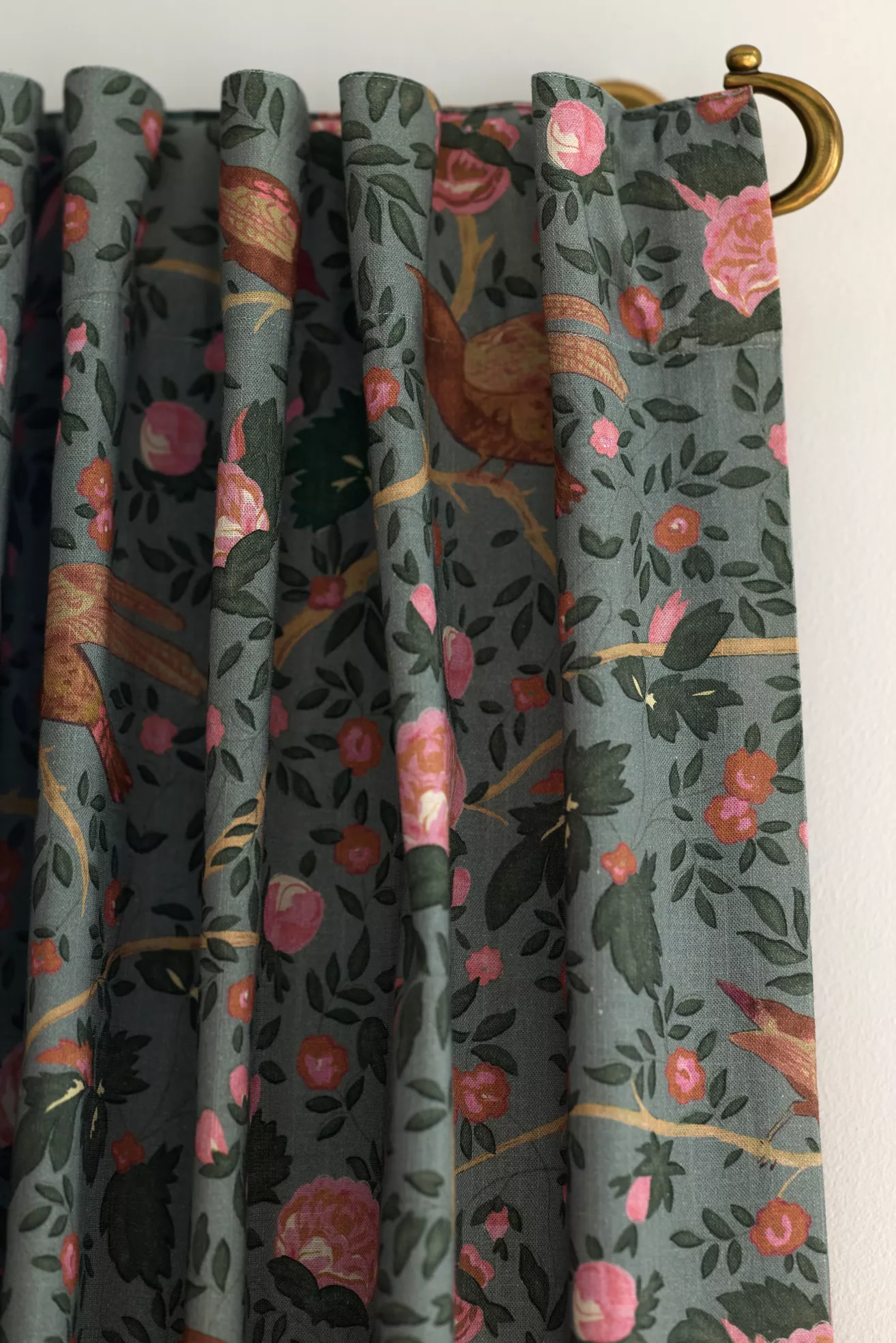 Wren Printed Woven Cotton Bird Curtain - thumbnail 9