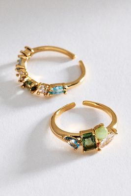 Crystal Cluster Rings, Set of 2