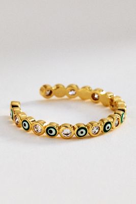 Evil Eye Adjustable Stacking Ring