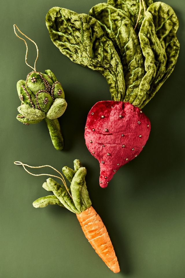 Ornamento Vegetale in Velluto con Perline Janelle #1