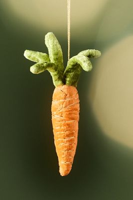 Janelle Beaded Velvet Vegetable Ornament