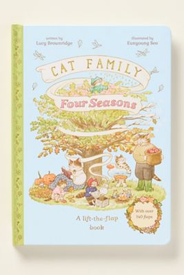Cat Family Four Seasons Kids Hardcover Book