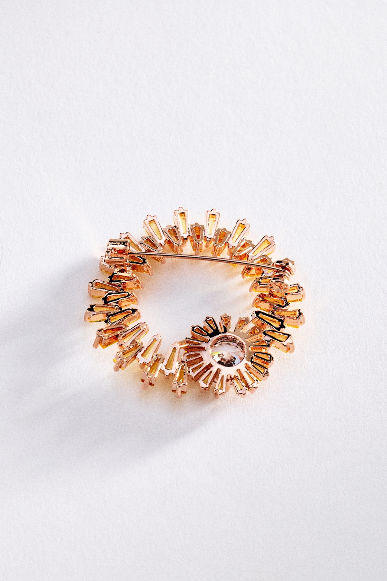 Blossom Box Gold Sunburst Brooch