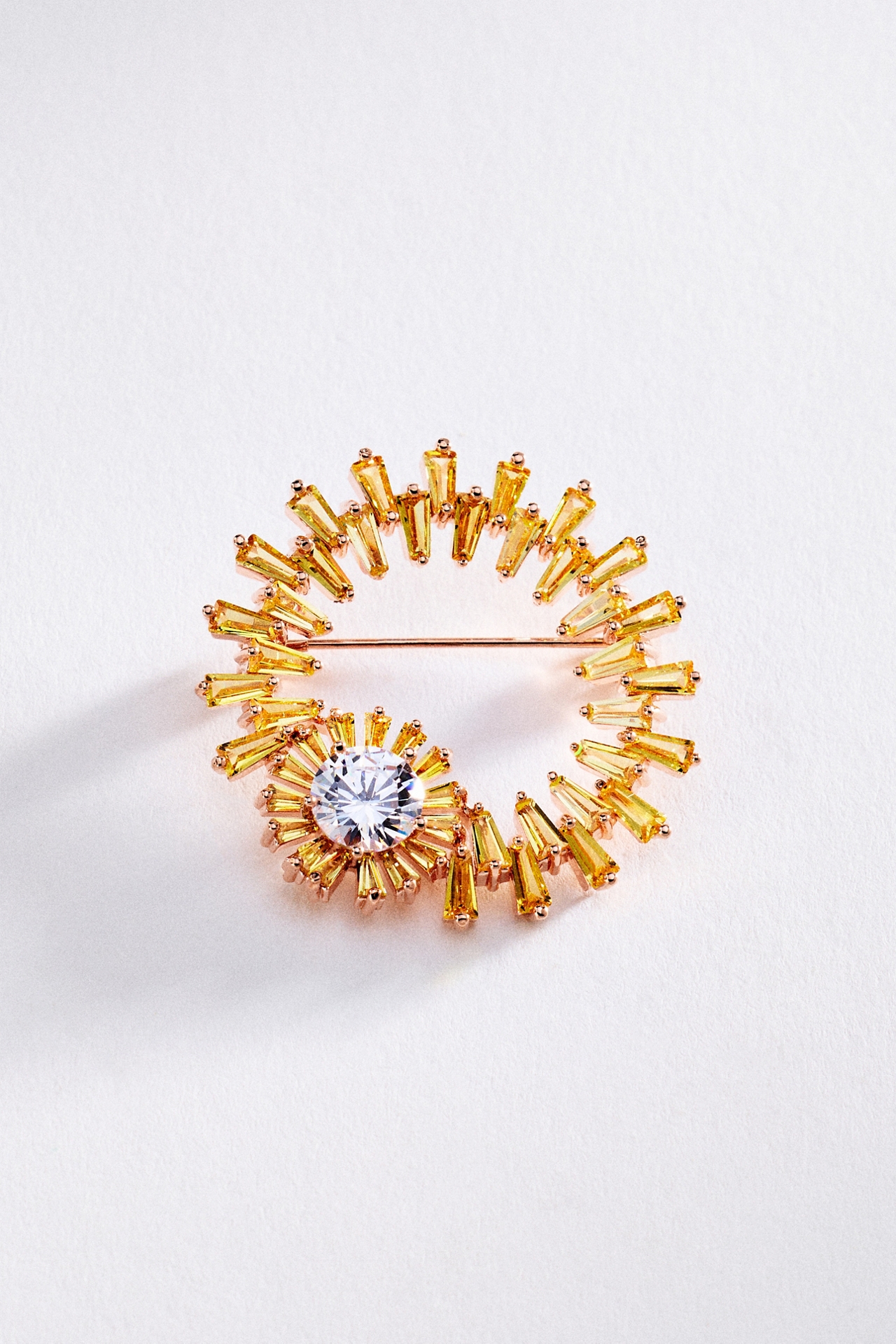 Blossom Box Gold Sunburst Brooch