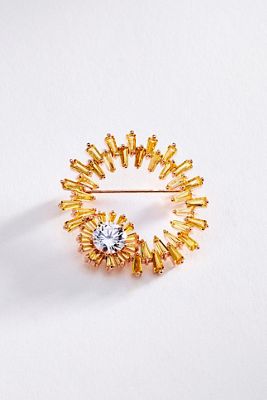 Blossom Box Gold Sunburst Brooch