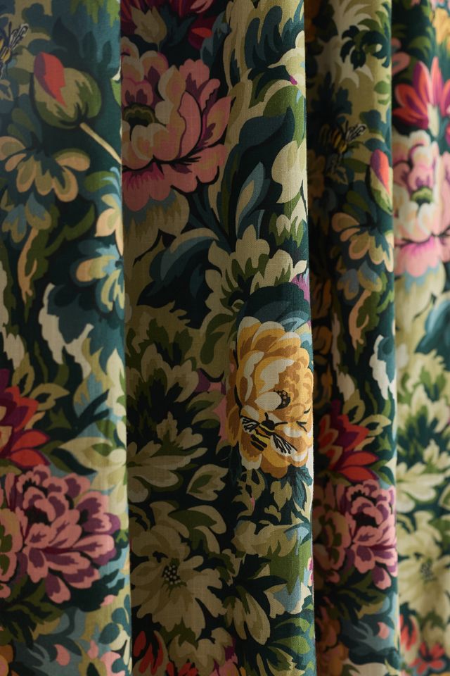 Gwendolyn Cotton Printed Floral Blackout Curtain #1