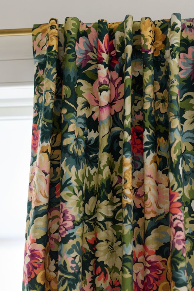 Gwendolyn Cotton Printed Floral Blackout Curtain #4