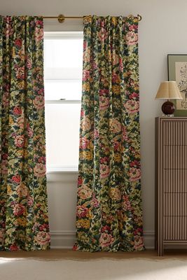 Gwendolyn Cotton Printed Floral Blackout Curtain