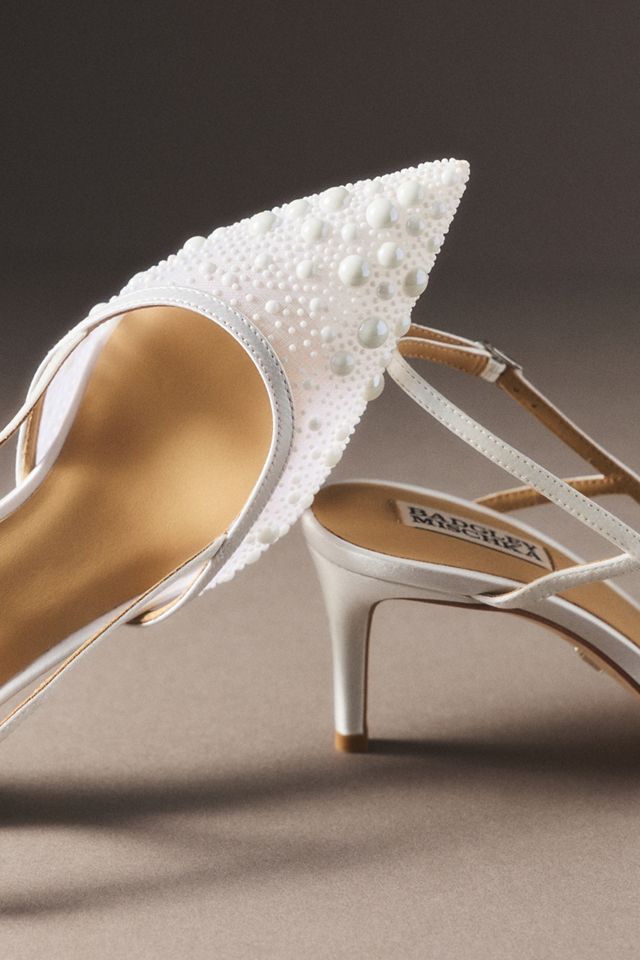Badgley Mischka Reem Embellished Slingback Heels #1