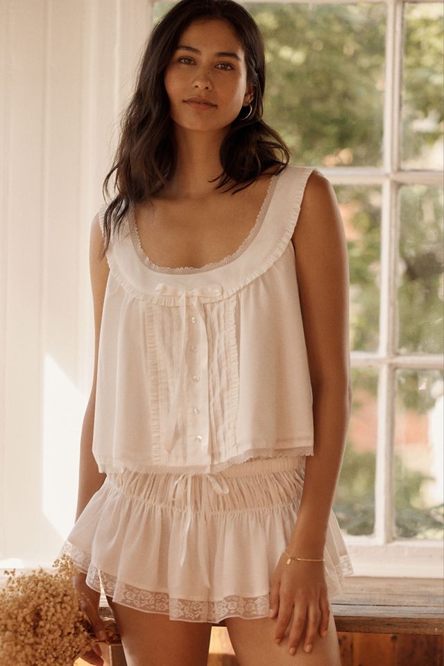 For Love & Lemons Carmella 100% Cotton Sleep Top #3