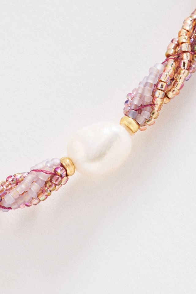 Twisted Beaded Pearl Necklace #2