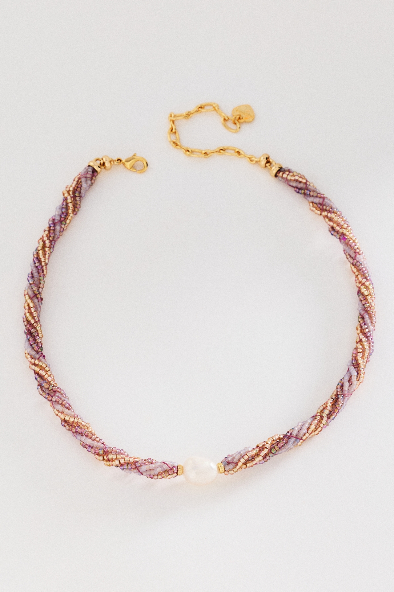 Twisted Beaded Pearl Necklace