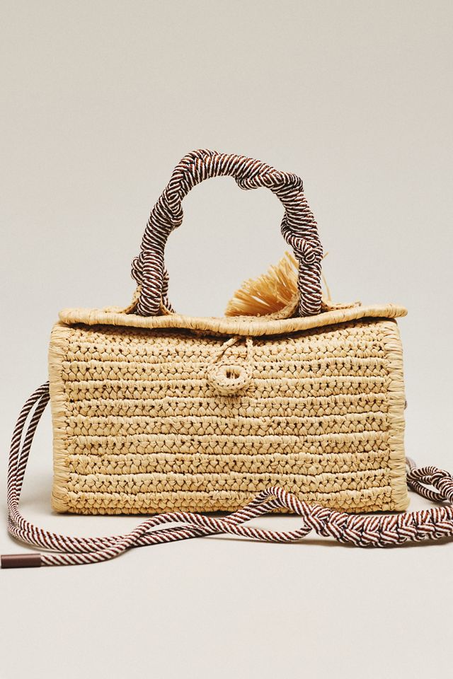 ALÉMAIS Raffia Horse Box Bag #1