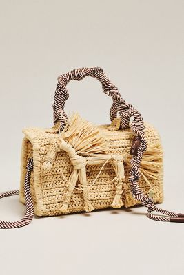 ALÉMAIS Raffia Horse Box Bag
