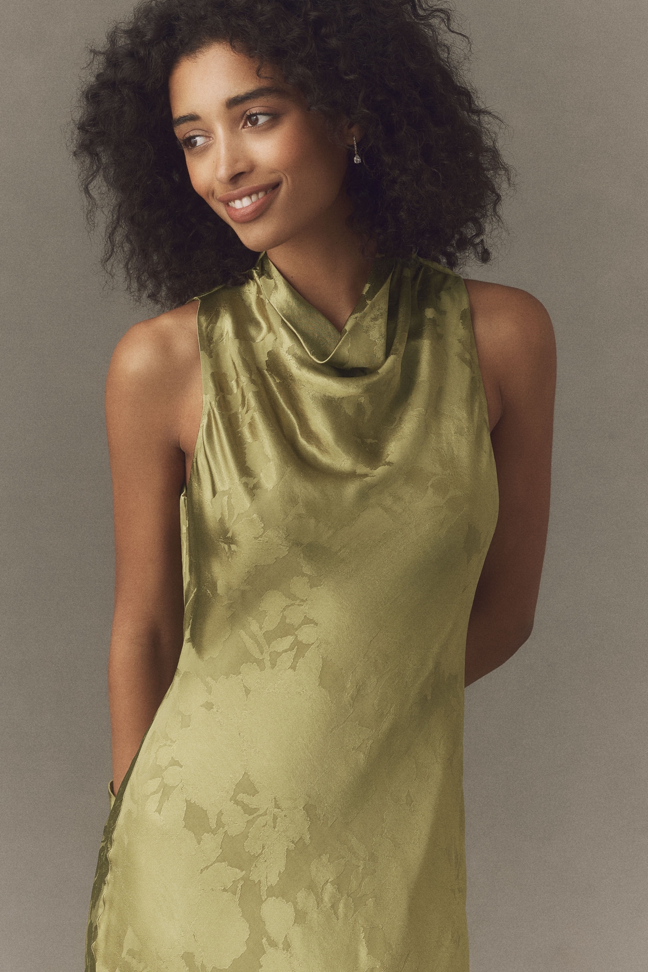 BHLDN High-Neck Slip Maxi Dress
