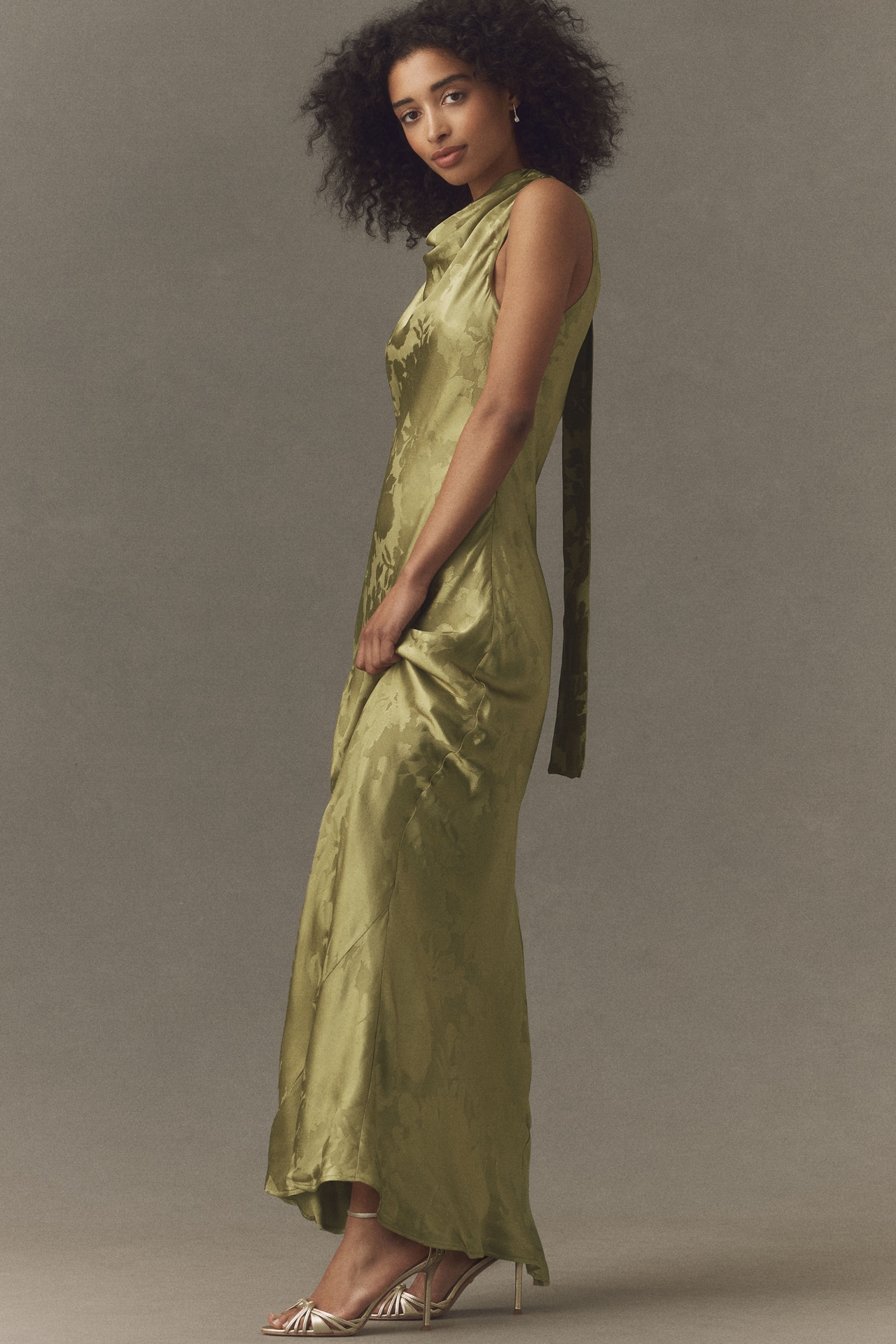 BHLDN High-Neck Slip Maxi Dress