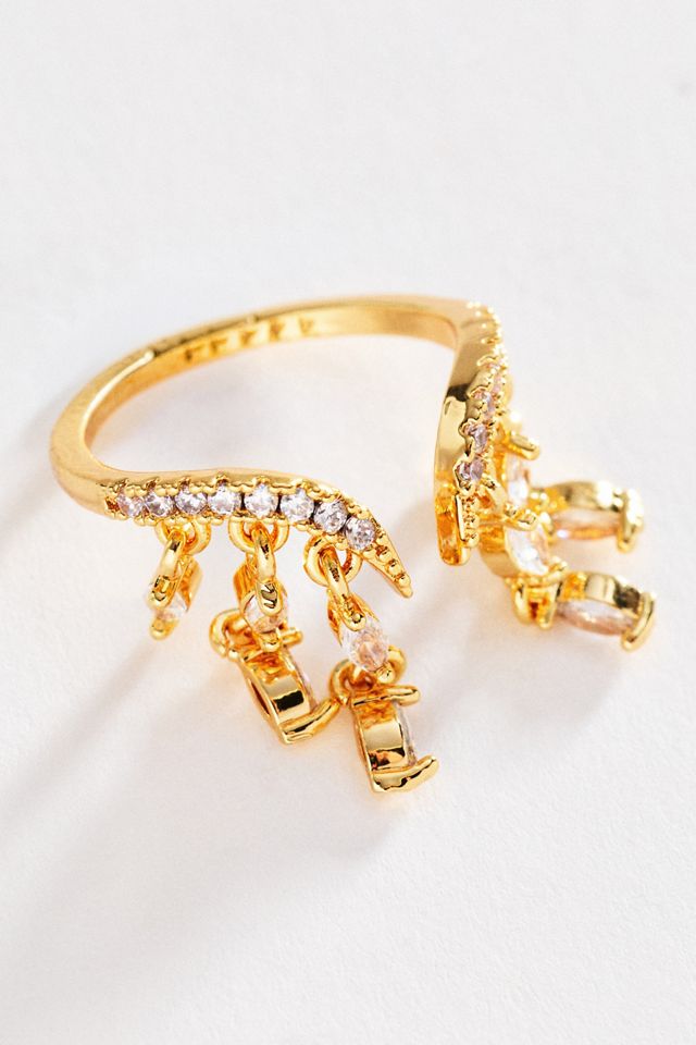 Drippy Crystal Open Ring #1