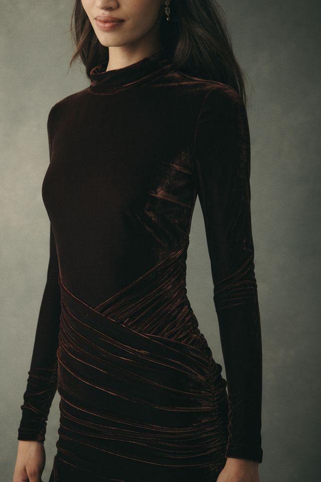 Bardot Velour Mock-Neck Maxi Dress #3