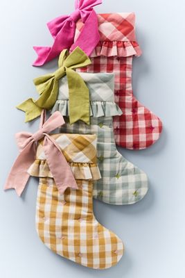 Mini Gingham Bow Stocking