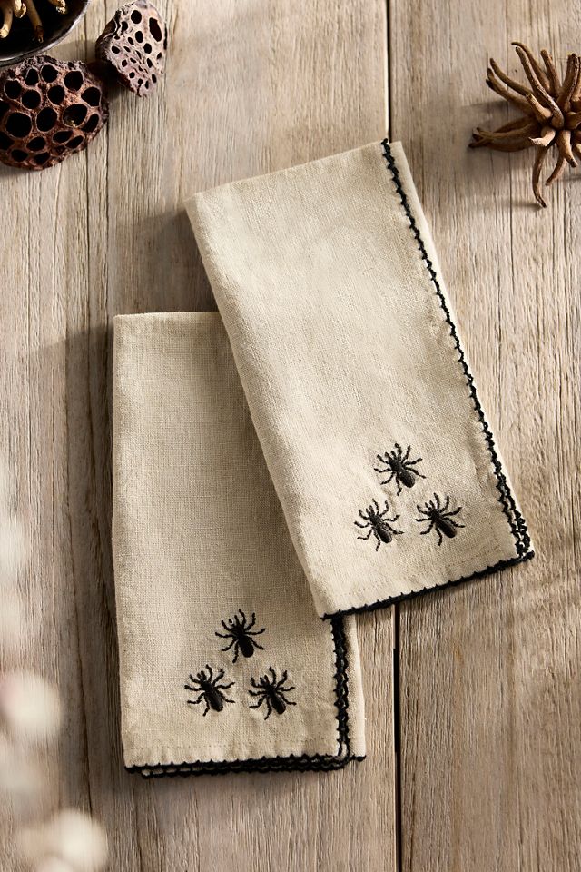 Halloween Embroidered Linen Napkins, Set of 2 #1