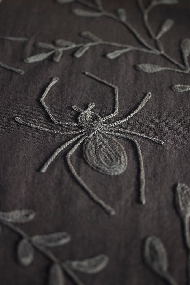Halloween Crewel Stitch Tablecloth #2
