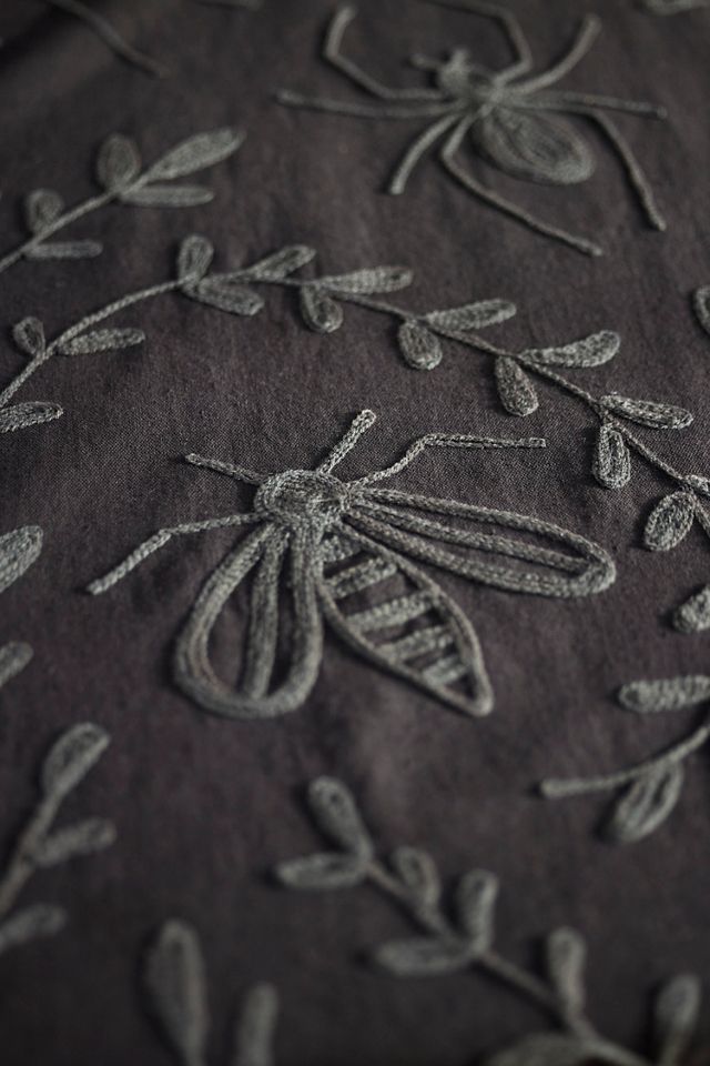 Halloween Crewel Stitch Tablecloth #3