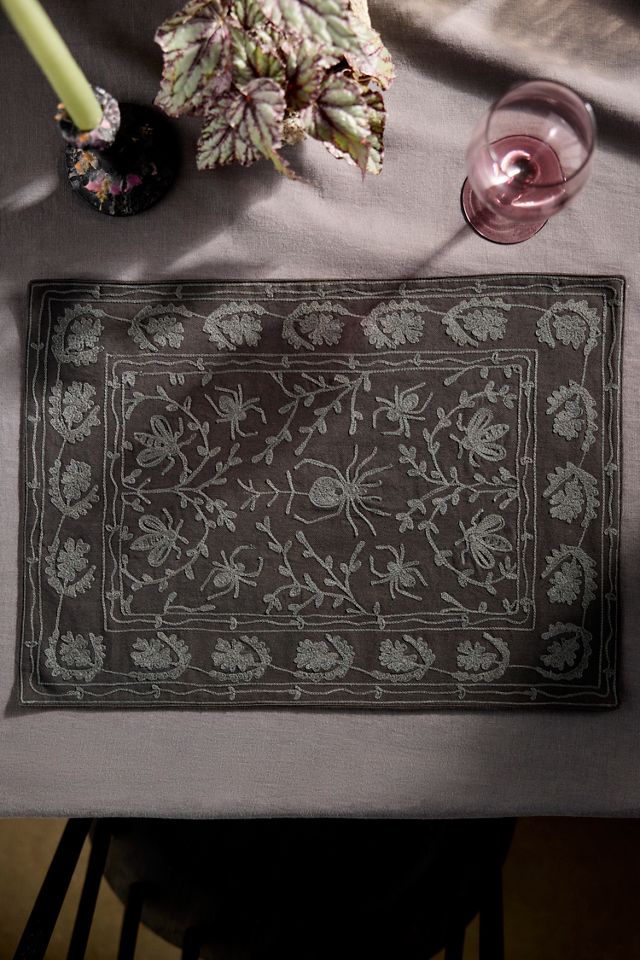 Halloween Crewel Stitch Placemat #2