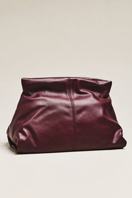 Flattered Clay Leather Clutch