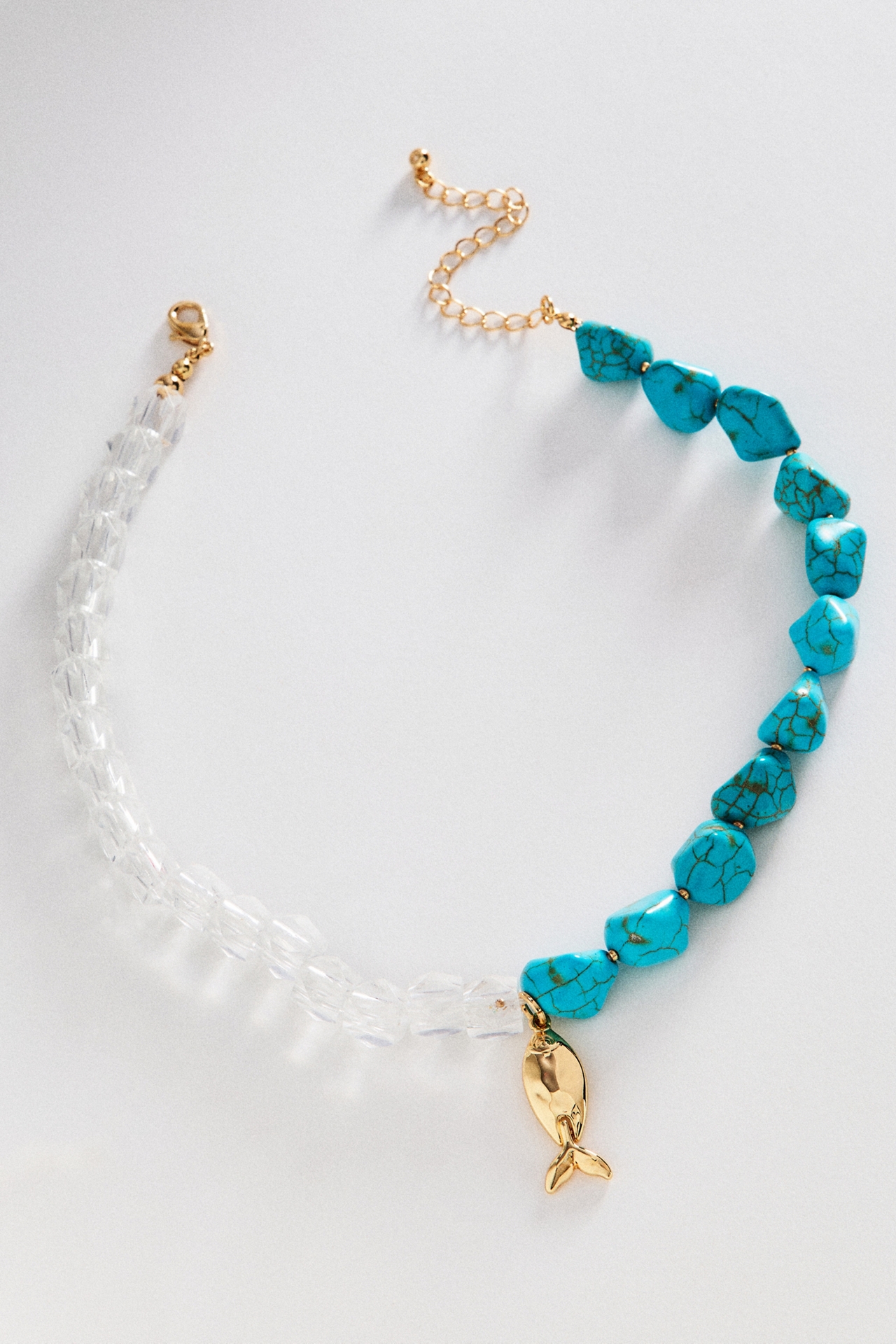 Beaded Fish Icon Necklace