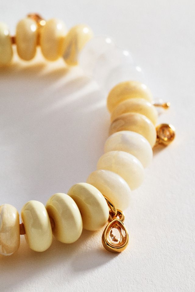Circular Beaded Crystal Charm Bracelet #1
