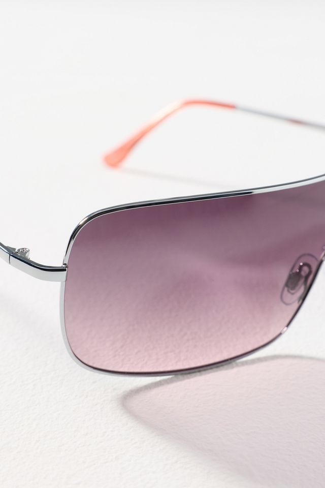 By Anthropologie Shield Aviator Sunglasses #2