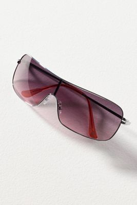 By Anthropologie Shield Aviator Sunglasses